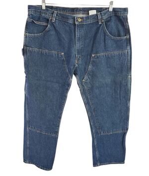 Key Apparel Carpenter Double Knee Jeans Men’s 42x30 Dark Wash Workwear Denim